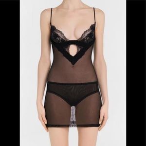 NWT La Perla Lapis Lace Slip—Medium